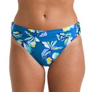 LA BLANCA Fiji Tropics Shirred Band Hipster Bottom Size 88 / Print
